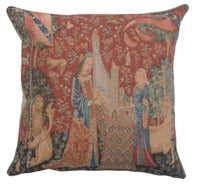 The Hearing  I Small French Tapestry Cushion
