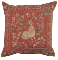 Medieval Rabbit I French Tapestry Cushion