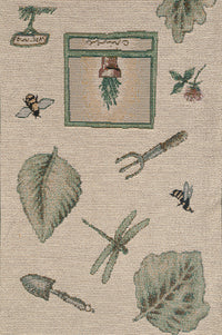 Garden Elements Black Tassel Tapestry Table Runner