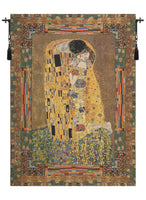 The Kiss with Border European Tapestry by Gustav Klimt