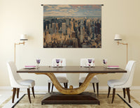 A New York Day Italian Tapestry Wall Hanging by Alberto Passini
