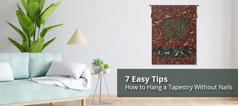 How to hang tapestry on ceiling without holes hotsell