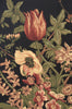 Century Floral Black European Tapestry