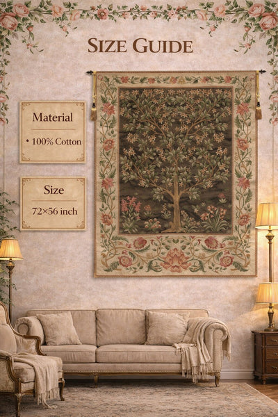Tree of Life Brown II European Tapestry
