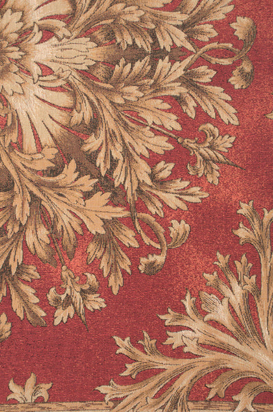 Les Rosaces in Red French Tapestry