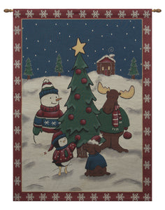 Winter Friends  Fine Art Tapestry