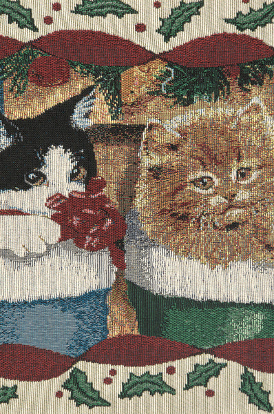Cat's Holiday Party Tapestry Table Runner