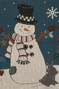 Country Snowman Tapestry Table Runner