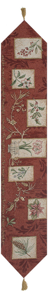 Holiday Foliage with Verse Tapestry Table Runner