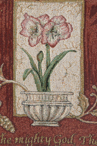 Holiday Foliage with Verse Tapestry Table Runner