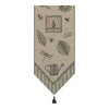 Garden Elements Black Tassel Tapestry Table Runner