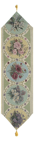 Floral Collage I Tapestry Table Runner