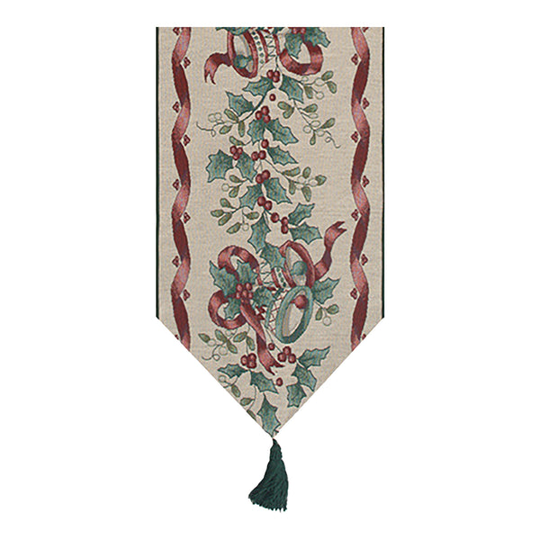 Holly Bells Tapestry Table Runner