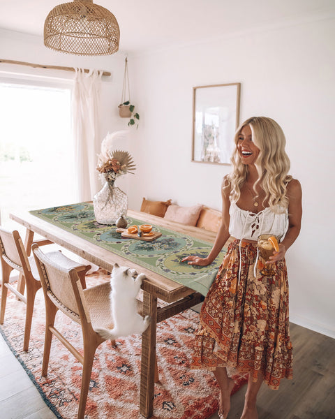 Floral Collage III Tapestry Table Runner