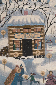 Blue Moon Sugar House Fine Art Tapestry