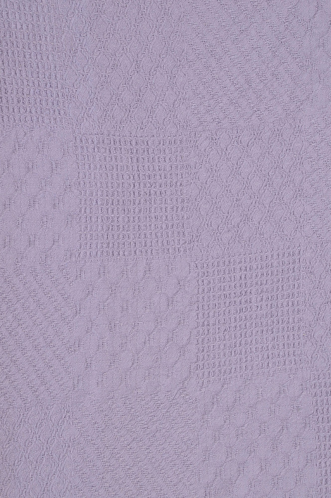 Lilac Textured Blocks Tapestry Throw
