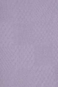 Lilac Textured Blocks Tapestry Throw