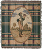 Victorian Mens Golfer Tapestry Throw