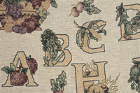 Alphabet Needlepoint Tapestry Throw