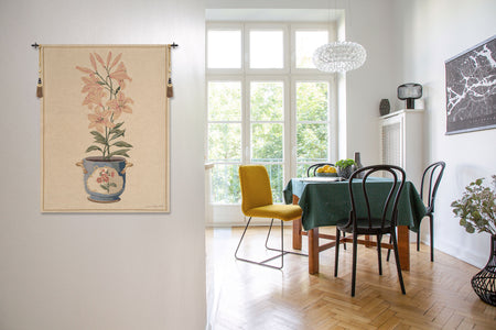 Pink Amaryllis European Tapestry