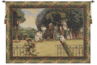 Peacock Manor with Acanthe Border Belgian Tapestry Wall Hanging