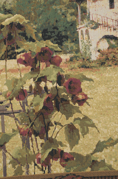 Peacock Manor with Acanthe Border Belgian Tapestry Wall Hanging