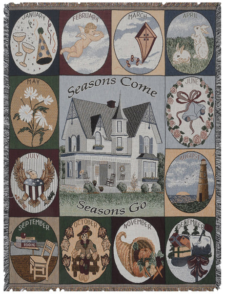 Seasons Come Seasons Go Tapestry Throw
