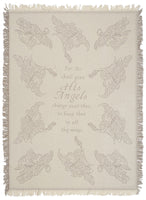 Psalm 91:11 Natural Tapestry Throw