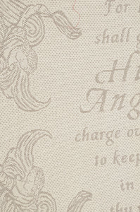 Psalm 91:11 Natural Tapestry Throw