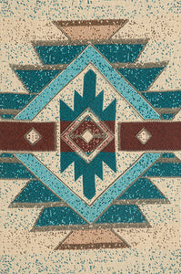 Southwest Turquoise II Tapestry Throw