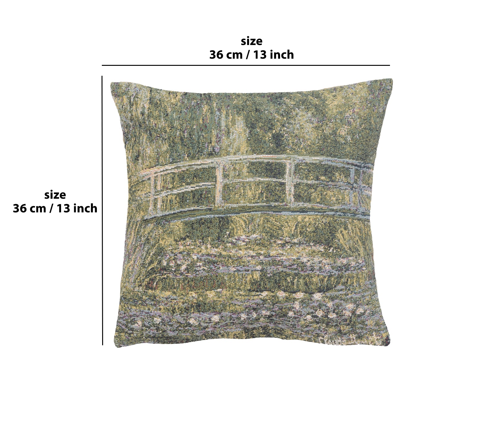 Monet's Bridge at Giverny III European Cushion Cover