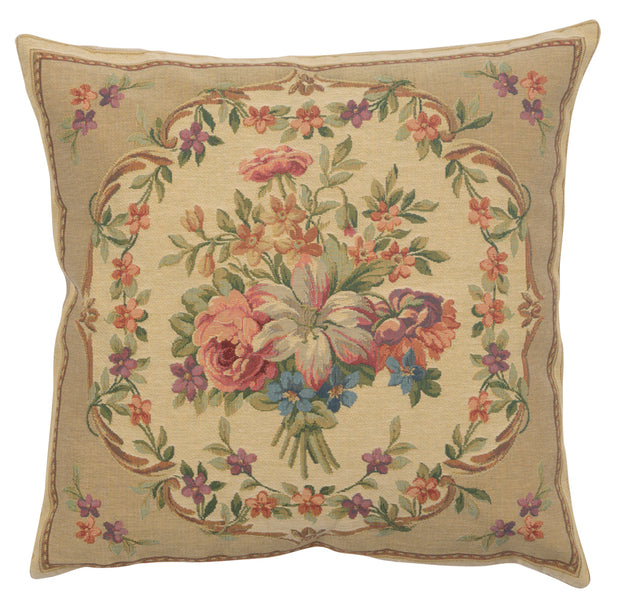 Bouquet Floral Beige European Cushion Cover