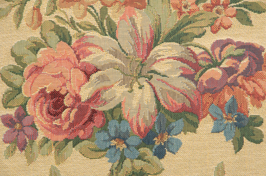 Bouquet Floral Beige European Cushion Cover