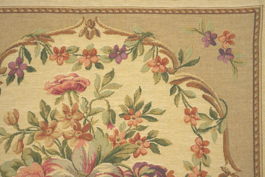 Bouquet Floral Beige European Cushion Cover