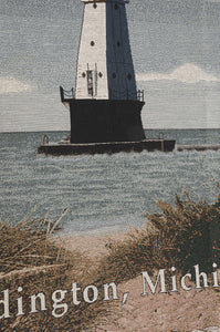 Ludington Lighthouse Tapestry Throw
