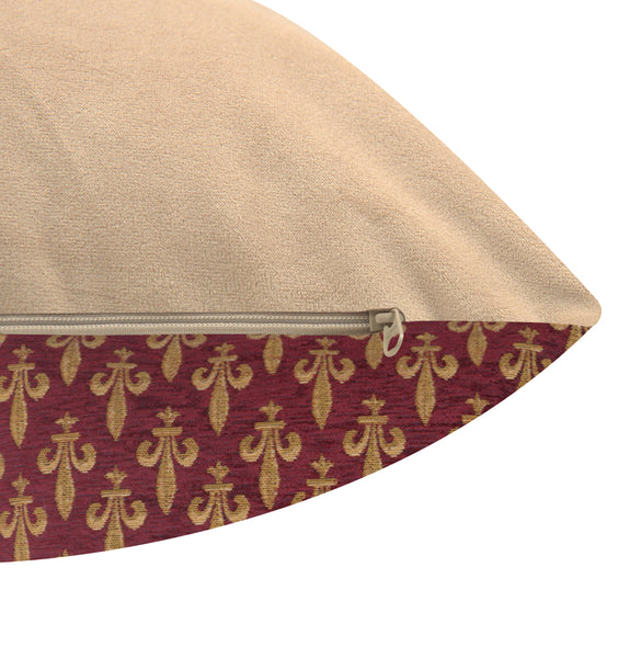 Fleur de Lys Rouge IV European Cushion Cover