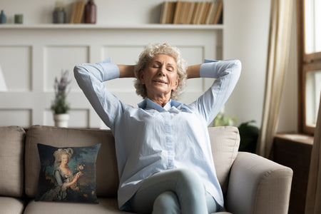 Marie Antoinette In Blue II European Cushion Cover