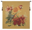 Floral Parrot with Squares European Tapestry