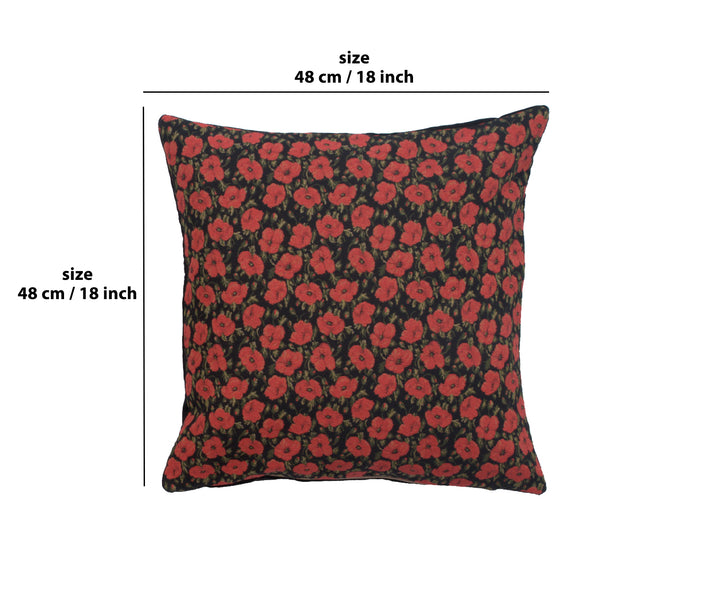 Red Poppies II European Cushion Cover