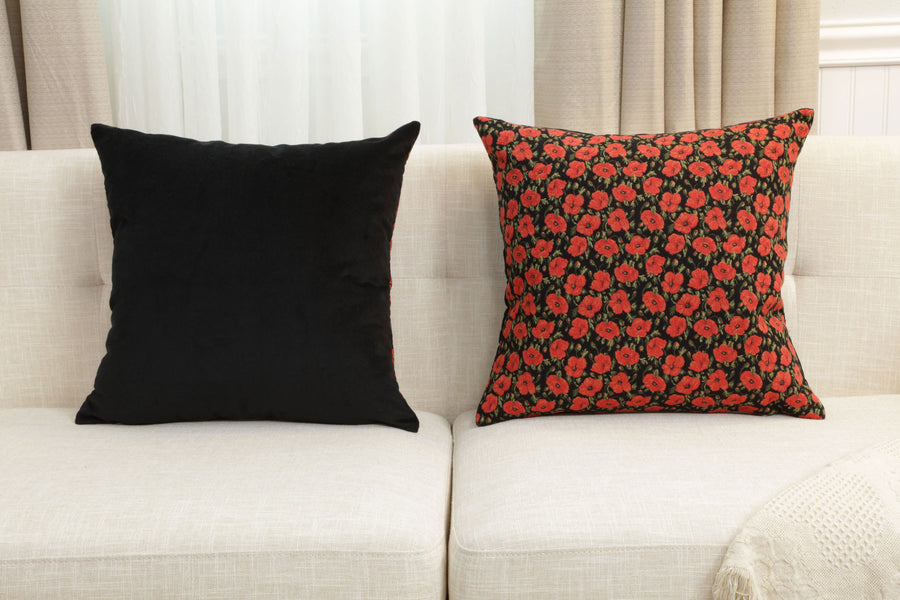 Red Poppies II European Cushion Cover