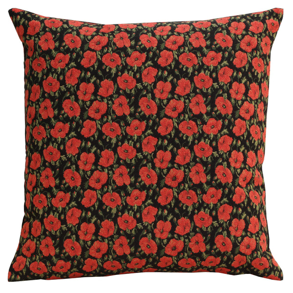 Red Poppies II European Cushion Cover