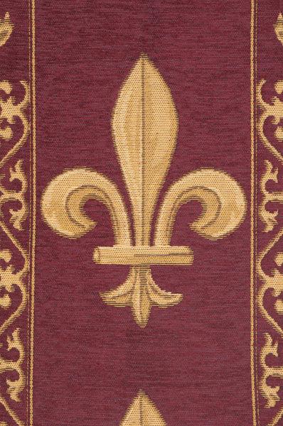 Fleur de Lys Red III European Table Runner