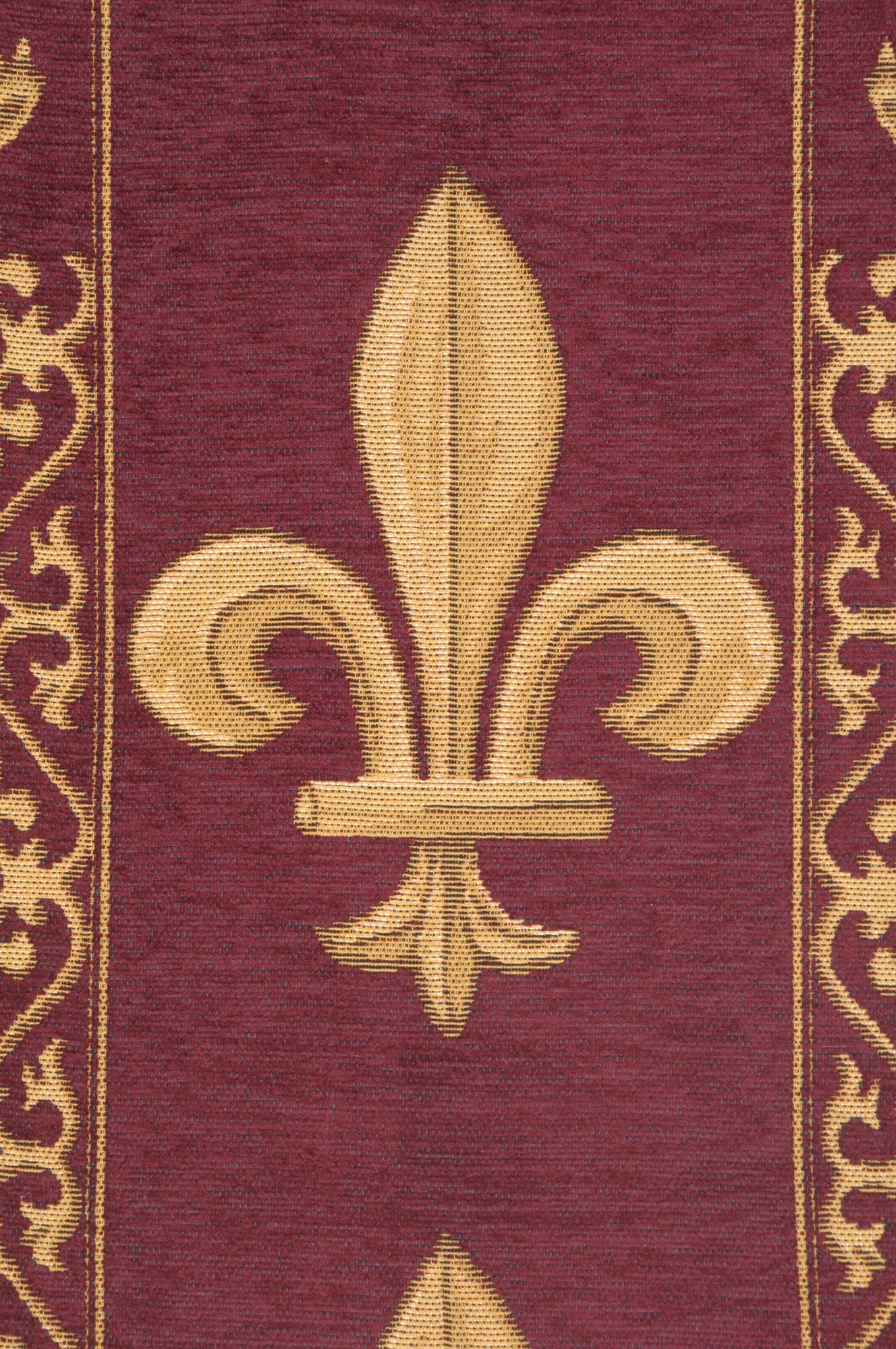 Fleur de Lys Red III European Table Runner