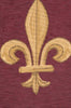 Fleur de Lys Red IV European Table Runner