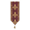 Fleur de Lys Red IV European Table Runner
