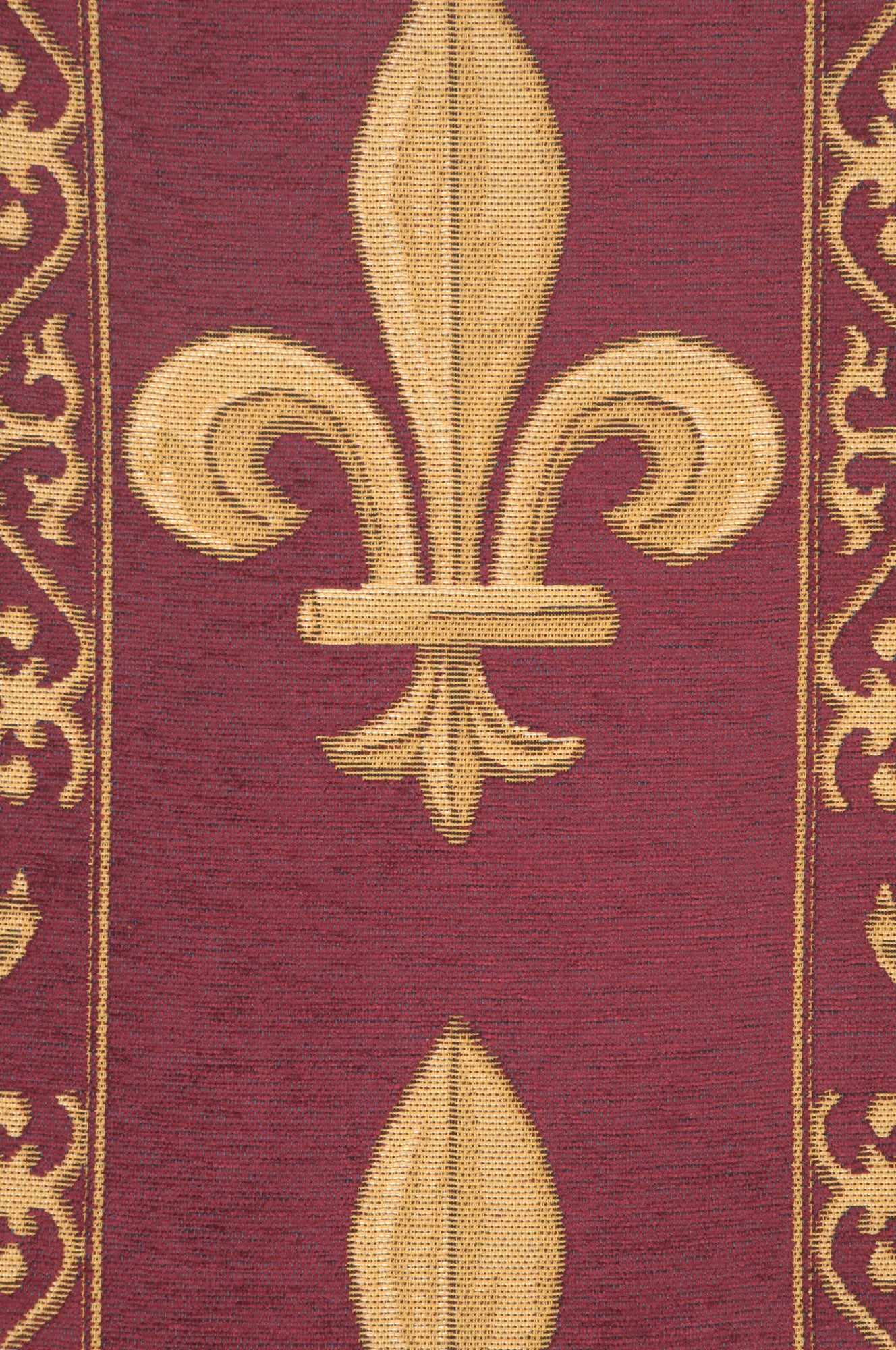 Fleur De Lys Red VI European Table Runner