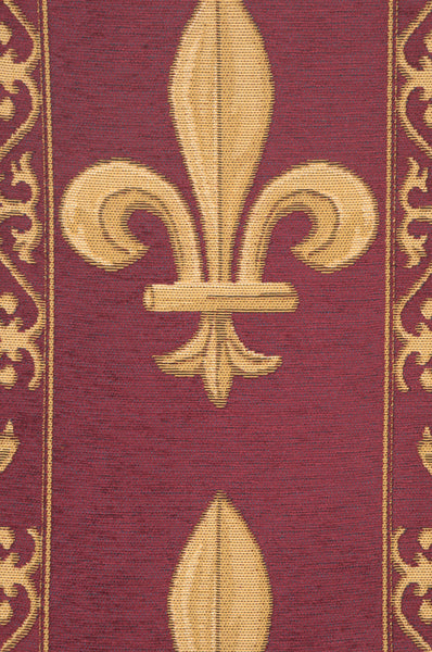 Fleur De Lys Red VI European Table Runner