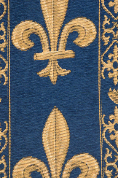 Fleur De Lys Blue VII European Table Runner