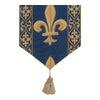 Fleur De Lys Blue VII European Table Runner