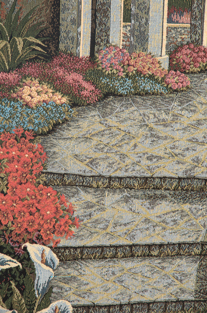 Promenade By The Lake Italian Tapestry Wall Hanging